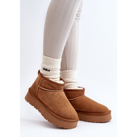 Botas Bajas Para La Nieve De Gamuza De Moda Camel Nucca marrón 4