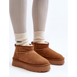 Botas Bajas Para La Nieve De Gamuza De Moda Camel Nucca marrón 7