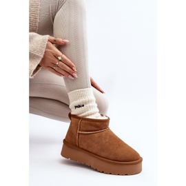 Botas Bajas Para La Nieve De Gamuza De Moda Camel Nucca marrón 10