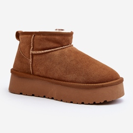 Botas Bajas Para La Nieve De Gamuza De Moda Camel Nucca marrón 11