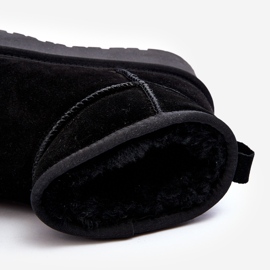 Botas De Nieve Bajas De Gamuza De Moda Negro Nucca 1