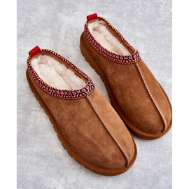 Pantuflas Mujer Ante Piel Camello Buffie marrón 1
