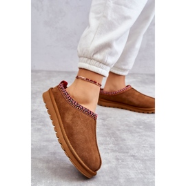 Pantuflas Mujer Ante Piel Camello Buffie marrón 3