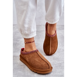Pantuflas Mujer Ante Piel Camello Buffie marrón 5