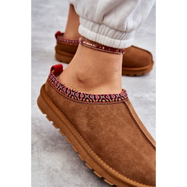 Pantuflas Mujer Ante Piel Camello Buffie marrón 6