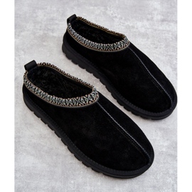 Pantuflas Mujer Ante Con Pelo Negro Buffie 2 Pantuflas Mujer Ante Con Pelo Negro Buffie 2