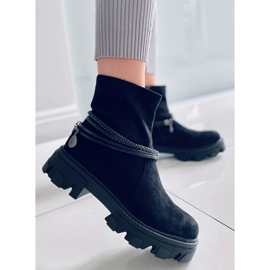 Botas planas Connie Negro 4