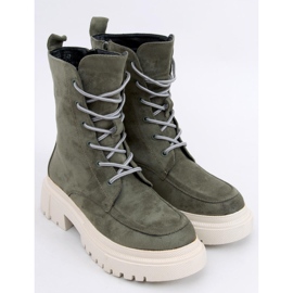 Botas con cordones de ante verde Roisin 5