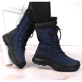 Botas de nieve impermeables y aislantes para mujer azul marino DK 1 Botas de nieve impermeables y aislantes para mujer azul marino DK 1
