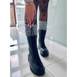 BM Botas con cordones sobre suela alta Rage Black negro 2