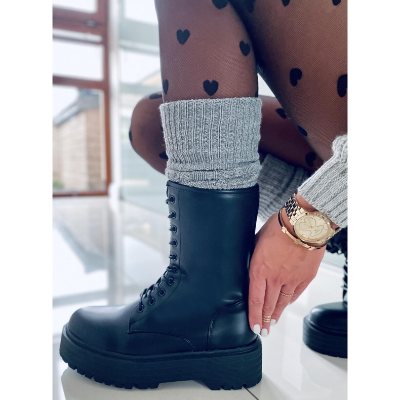 BM Botas con cordones sobre suela alta Rage Black negro 1