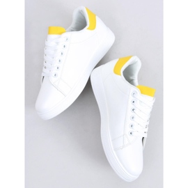 Deportivas blancas y amarillas de mujer LV101P Yellow blanco 5