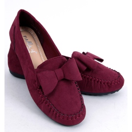 Mocasines de mujer burdeos B2020-6 Wine rojo 5