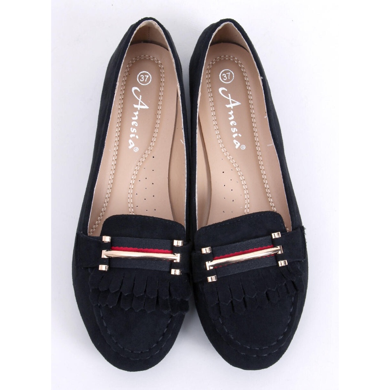 Mocasines negros de mujer 88-381 Negro 1