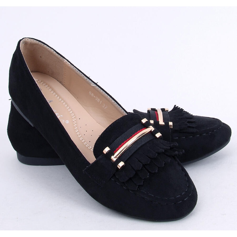 Mocasines negros de mujer 88-381 Negro 2
