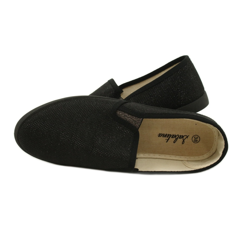 Sabatina Zapatillas slip-on brillo negro DMC-15 3