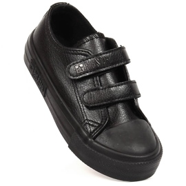 Deportivas para niños fabricadas en ecopiel con velcro negro Big Star KK374092 2