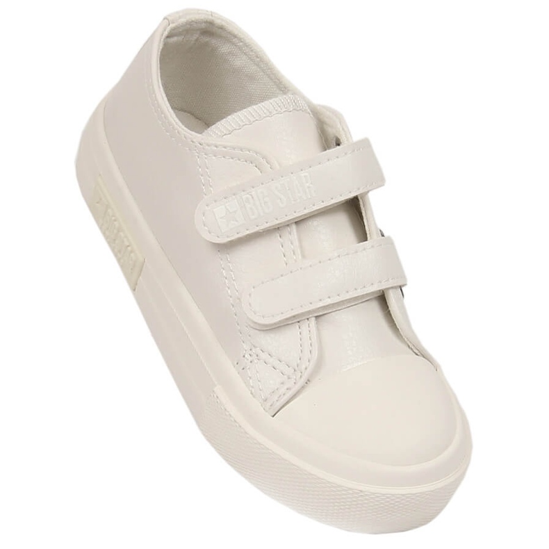 Deportivas para niños fabricadas en ecopiel con velcro blanco Big Star KK374093 1