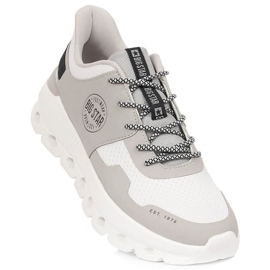Cómodas zapatillas deportivas de mujer en la plataforma Big Star LL174138 beige 1