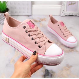 Zapatillas de mujer en la plataforma de color rosa polvo Big Star LL274181 1