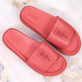 Chanclas mujer plataforma rojo Big Star LL274430 5