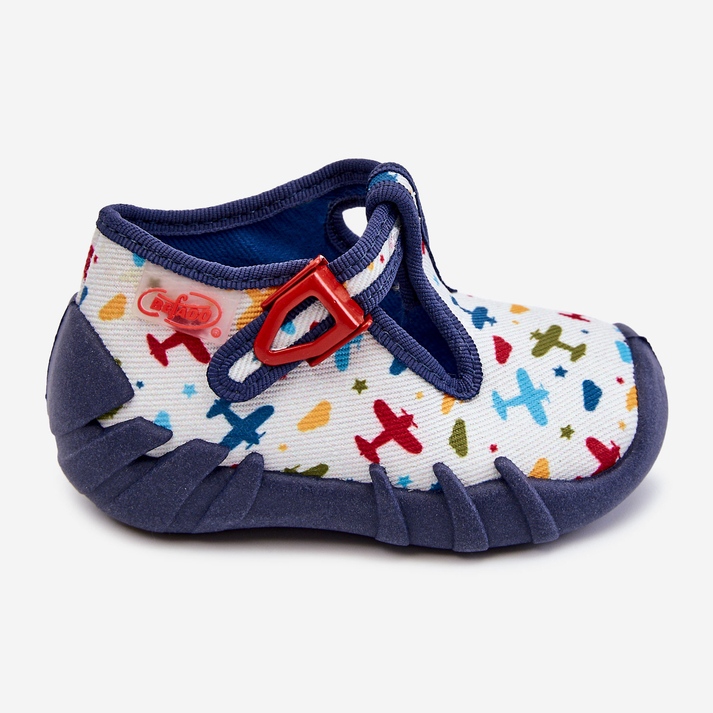 BEFADO S.A. Zapatos Pantuflas Befado Planes 110P463 Blanco y Marino azul marino 2