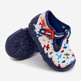 BEFADO S.A. Zapatos Pantuflas Befado Planes 110P463 Blanco y Marino azul marino 3