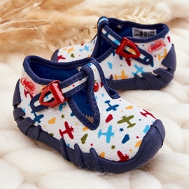 BEFADO S.A. Zapatos Pantuflas Befado Planes 110P463 Blanco y Marino azul marino 5
