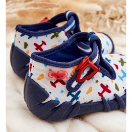 BEFADO S.A. Zapatos Pantuflas Befado Planes 110P463 Blanco y Marino azul marino 7