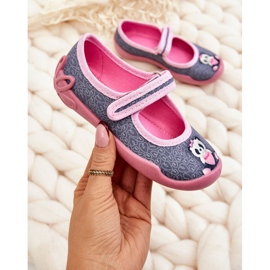 BEFADO S.A. Pantuflas Infantiles Befado Panda 114X506 Gris-Rosa rosado 5