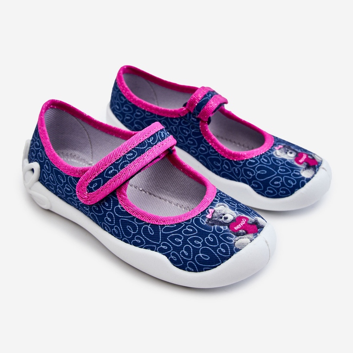 BEFADO S.A. Pantuflas Infantiles Bailarina Befado Oso 114X505 Azul Marino rosado 1