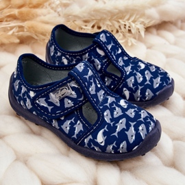 BEFADO S.A. Pantuflas Infantiles Befado Tiburones 010X032 Azul Marino 5