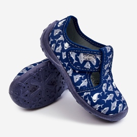 BEFADO S.A. Pantuflas Infantiles Befado Tiburones 010X032 Azul Marino 4