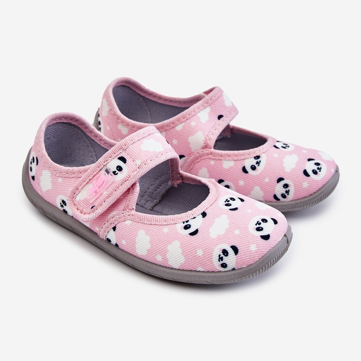 BEFADO S.A. Pantuflas Infantiles Bailarinas Con Velcro Befado Pandy 955X021 Rosa Claro 1
