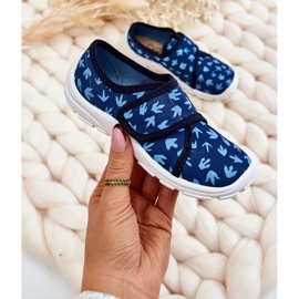 BEFADO S.A. Pantuflas Infantiles Befado Huellas de un Dinosaurio 974X476 Azul Marino 4