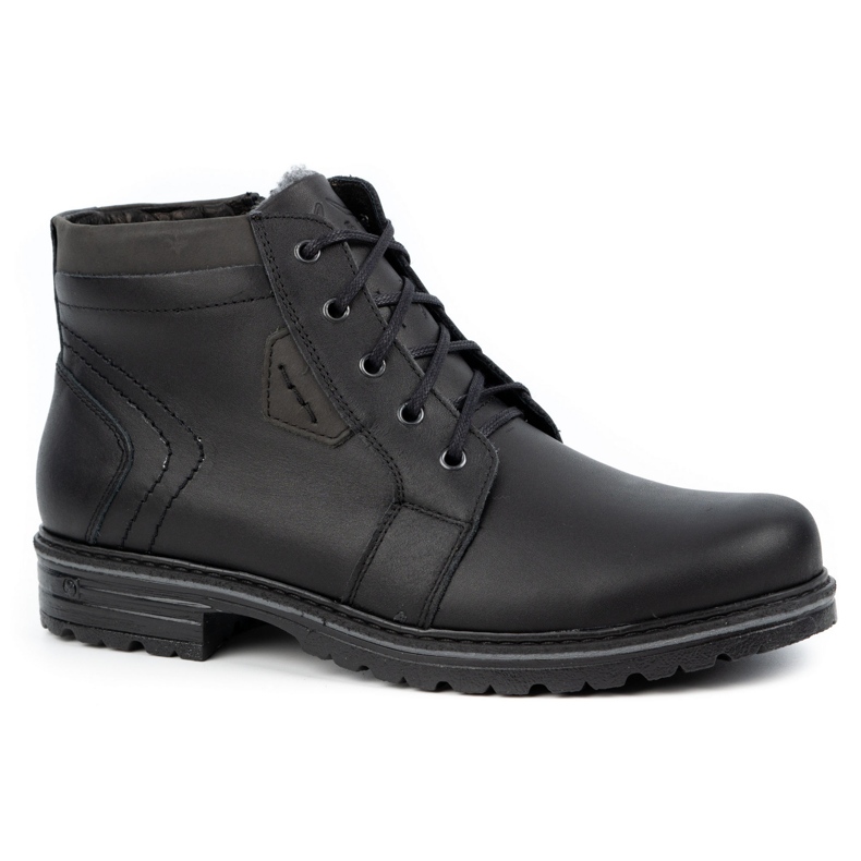 Polbut Botas invierno hombre piel J34S Negro con gris 2 Polbut Botas invierno hombre piel J34S Negro con gris 2