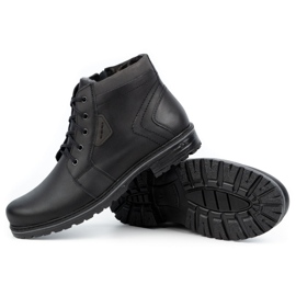 Polbut Botas invierno hombre piel J34S Negro con gris 4
