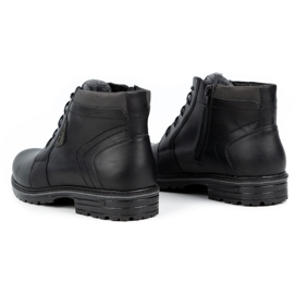 Polbut Botas invierno hombre piel J34S Negro con gris 5 Polbut Botas invierno hombre piel J34S Negro con gris 5