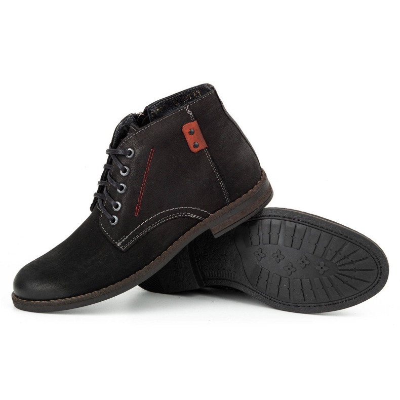 Kampol Botas invierno hombre piel 103KAM negro 4