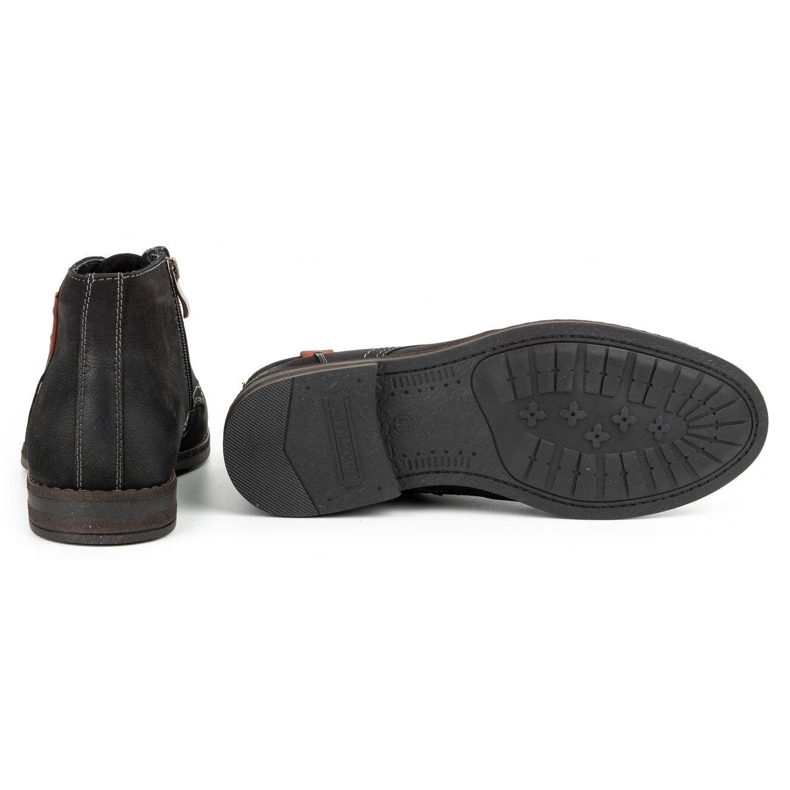Kampol Botas invierno hombre piel 103KAM negro 5