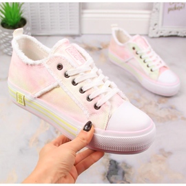 Zapatillas de mujer con plataforma tie dye Big Star LL274174 rosado 2