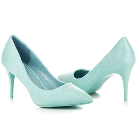 Comer Tacones de ante verde 1