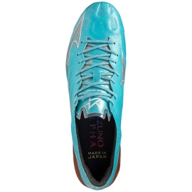 Mizuno Morelia Alpha Japón Md M P1GA236025 zapatos de fútbol azul azul 2