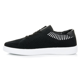 Ideal Shoes Deportivas de mujer textil negro 1