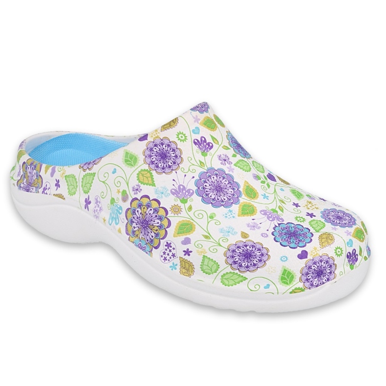 Zapatos mujer befado flor 3 blanco / violeta 154D103 púrpura 1