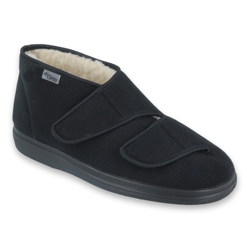 Befado calientes zapatillas para mujeres con velcro 986d011 negro 1