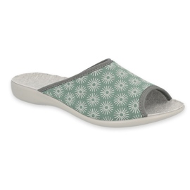 Zapatillas para mujeres de Befado con estrellas PU 254D141 verde 2