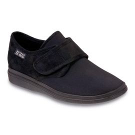 Befado Dr. Interior de zapatillas para hombres PU en velcro 036m006 negro 1