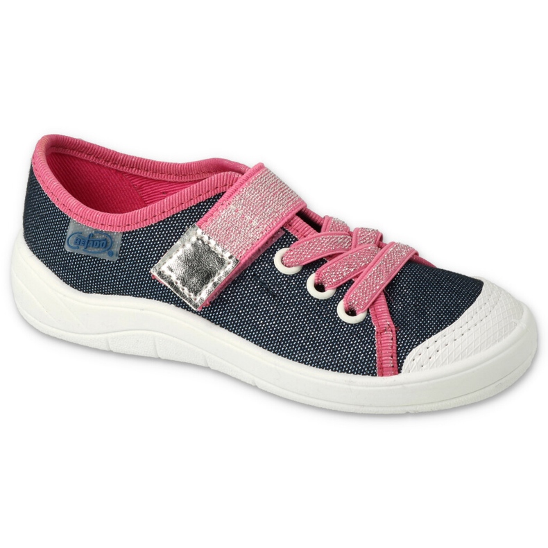 Zapatos befado niño 351X001 azul marino rosado plata 1