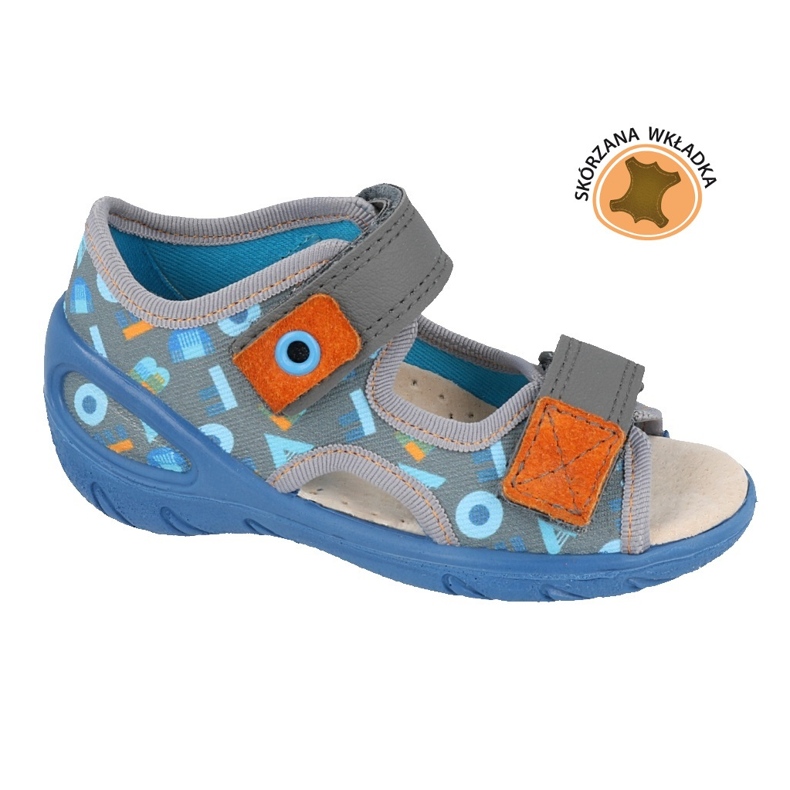 Calzado infantil befado pu 065P160 azul gris 1